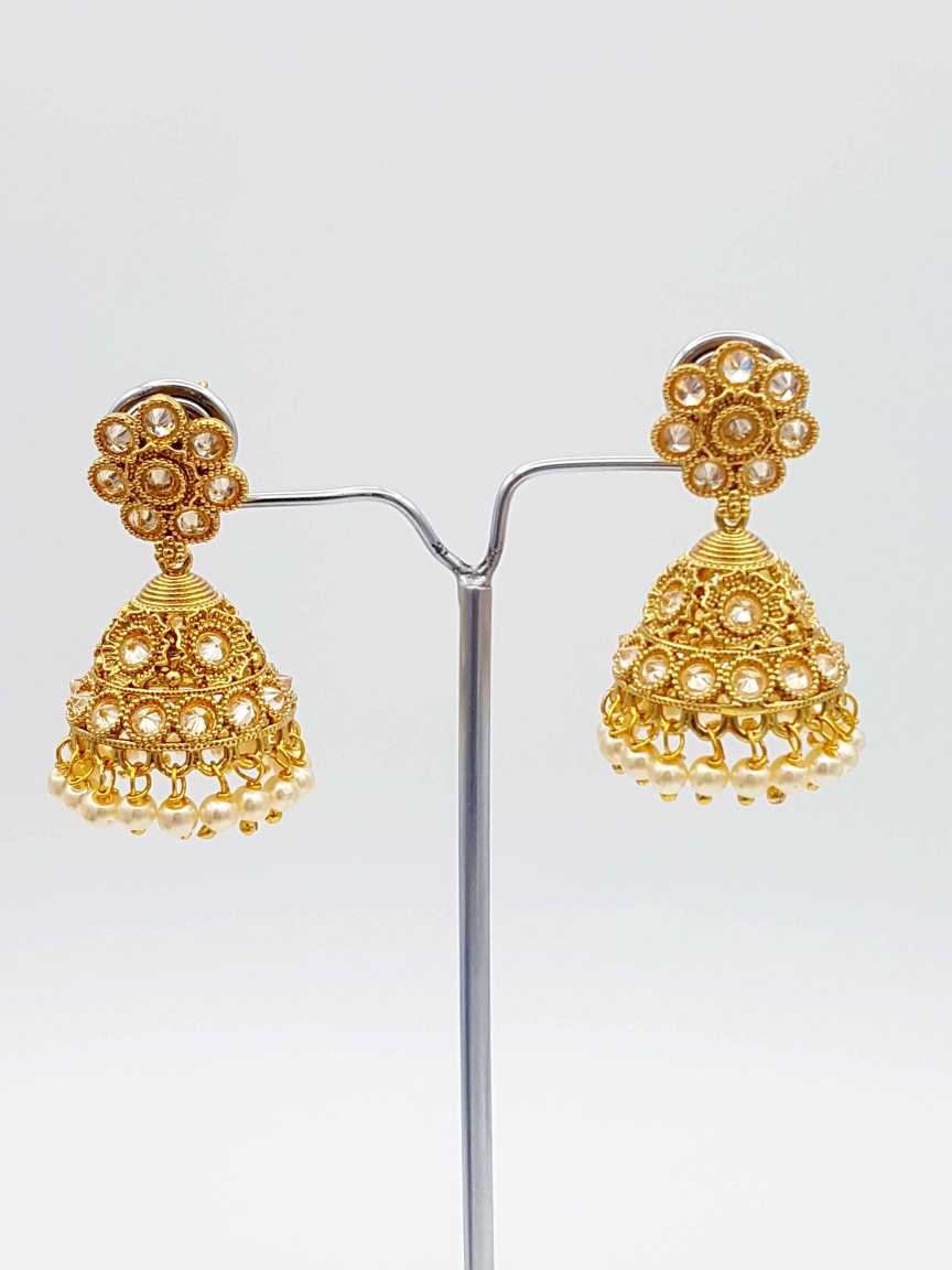 EARRING in CHECKERED POLKI Style | Design - 18707