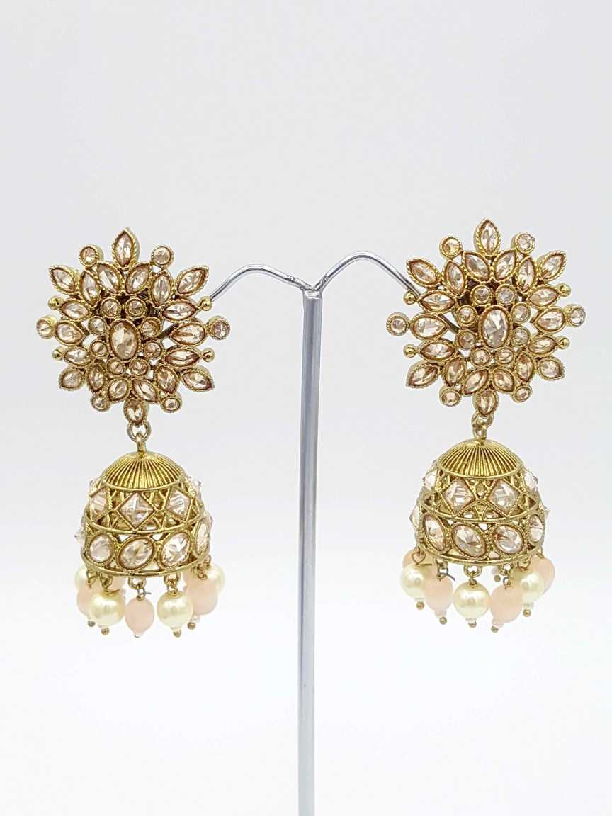 EARRING in CHECKERED POLKI Style | Design - 18711