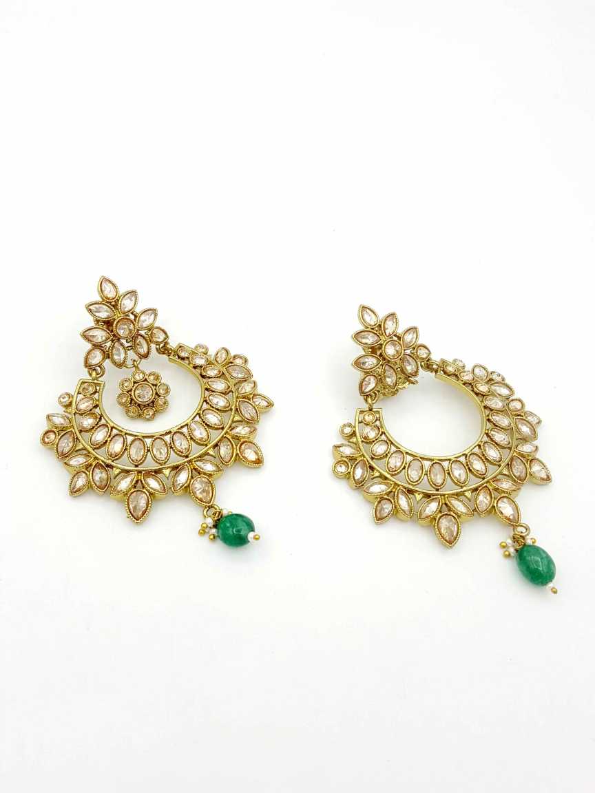 EARRING in CHECKERED POLKI Style | Design - 18716