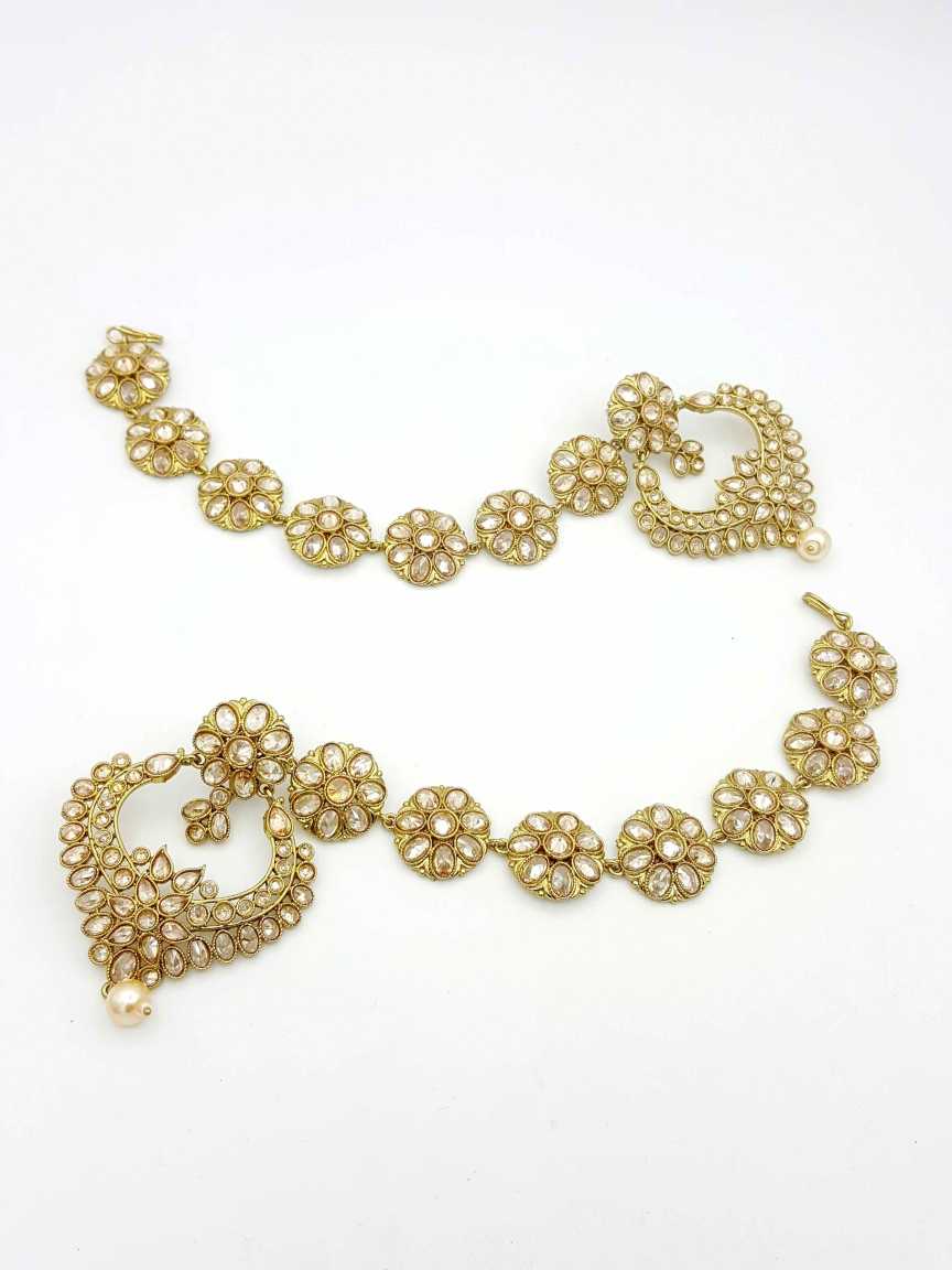 EARRING in CHECKERED POLKI Style | Design - 18717