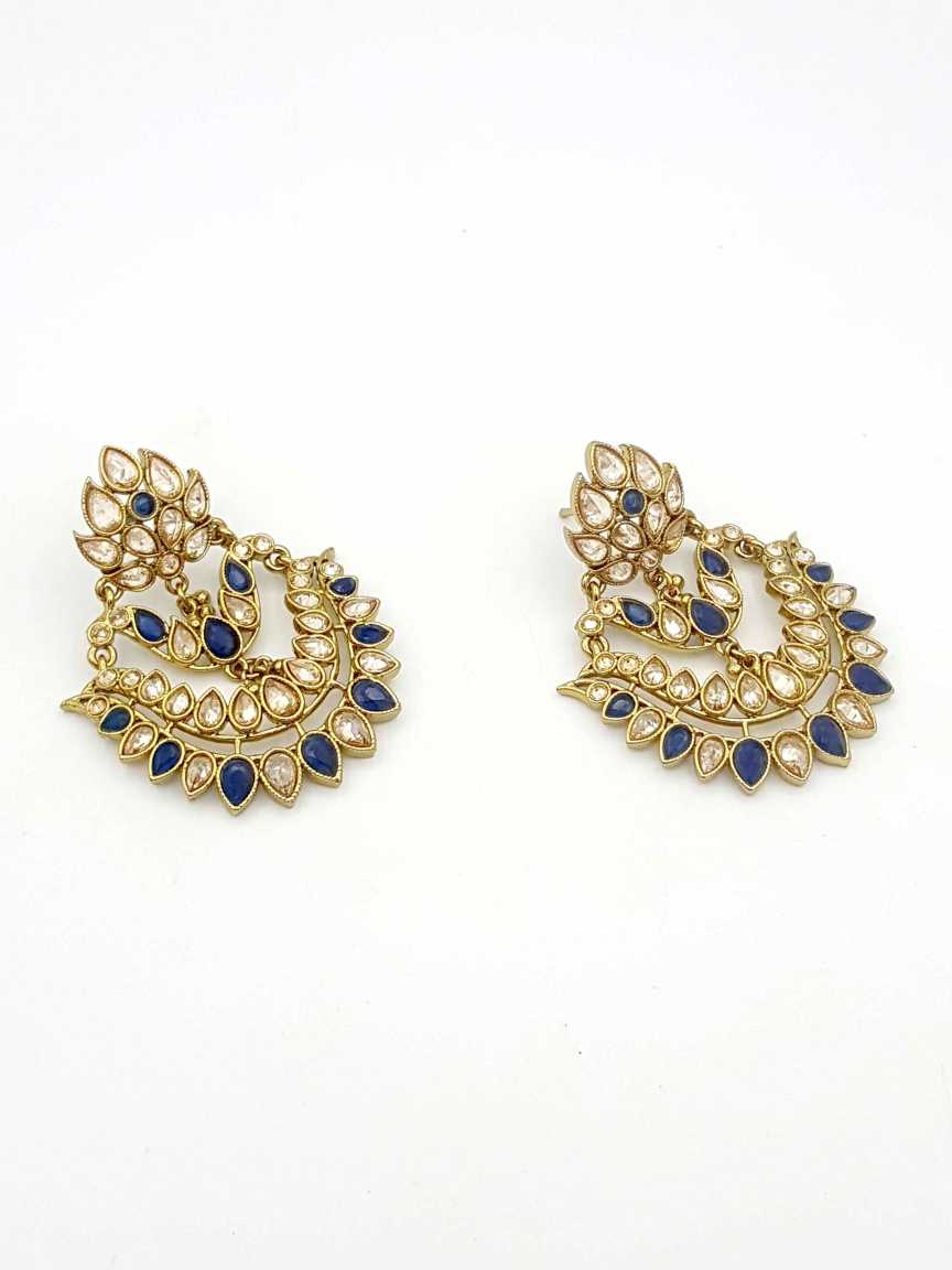 EARRING in CHECKERED POLKI Style | Design - 18720