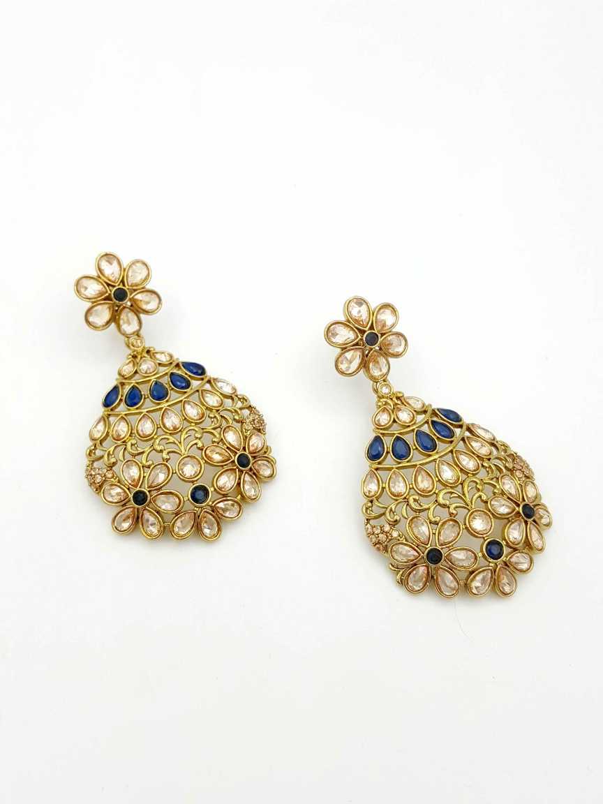 EARRING in CHECKERED POLKI Style | Design - 18721