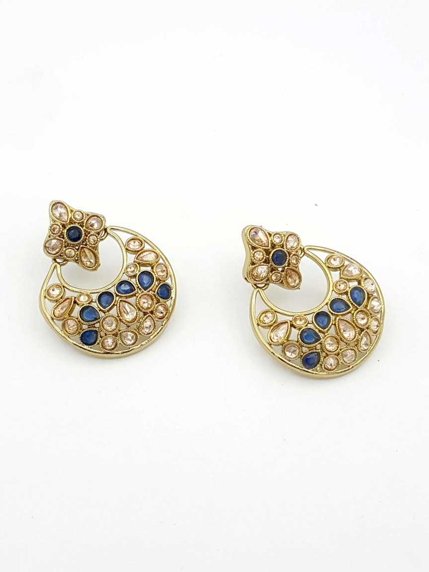 EARRING in CHECKERED POLKI Style | Design - 18723