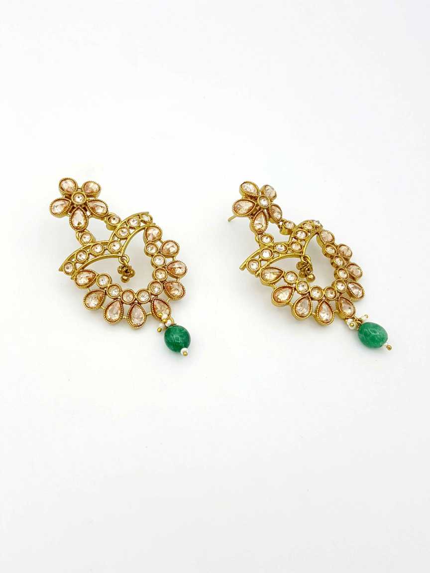 EARRING in CHECKERED POLKI Style | Design - 18724