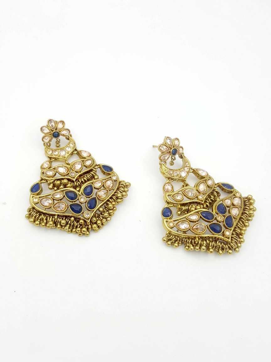 EARRING in CHECKERED POLKI Style | Design - 18727