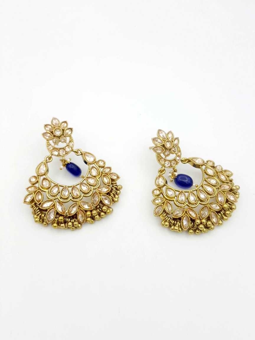 EARRING in CHECKERED POLKI Style | Design - 18729
