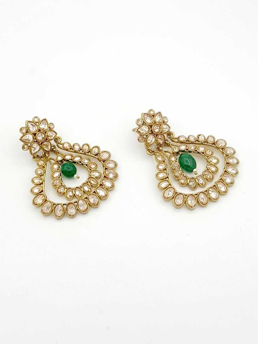 EARRING in CHECKERED POLKI Style | Design - 18730