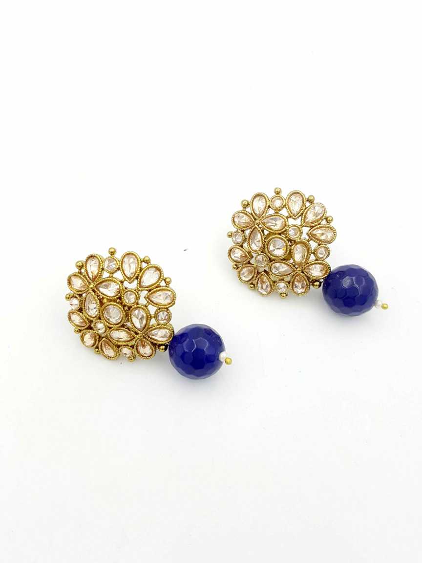 EARRING in CHECKERED POLKI Style | Design - 18734