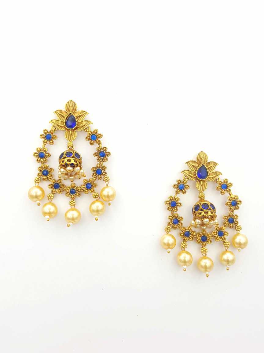 EARRING in CHECKERED POLKI Style | Design - 18738