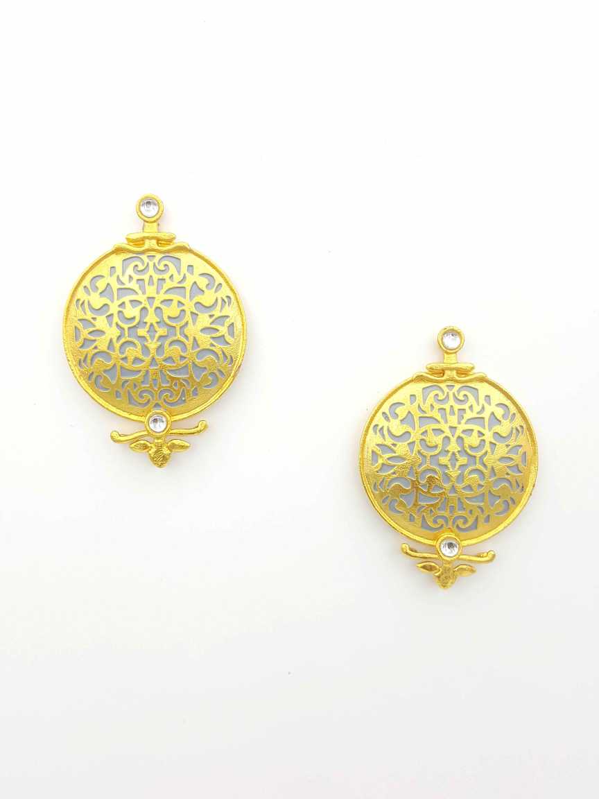 EARRING in CHECKERED POLKI Style | Design - 18832
