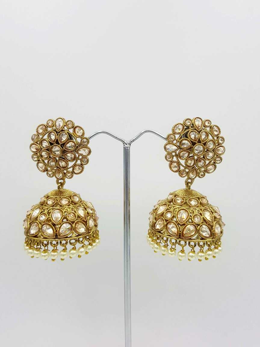 EARRING in CHECKERED POLKI Style | Design - 18880