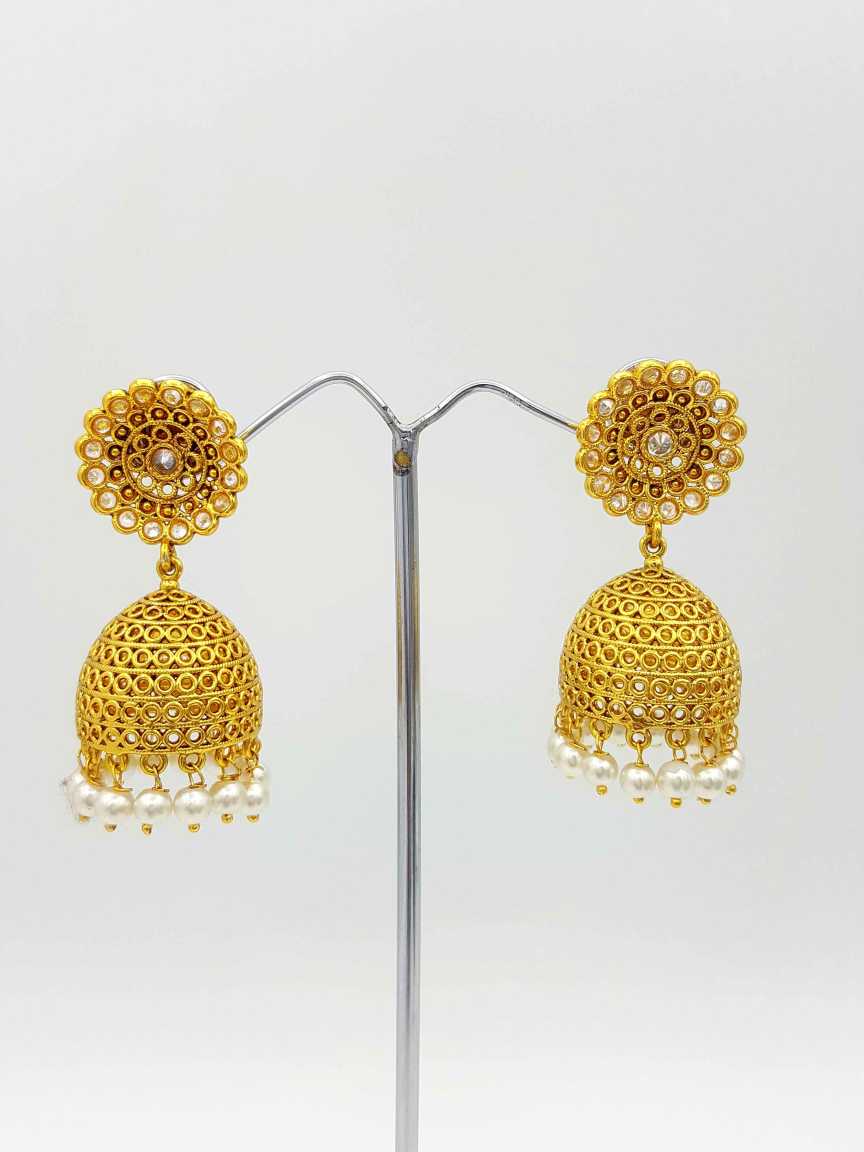 EARRING in CHECKERED POLKI Style | Design - 18942