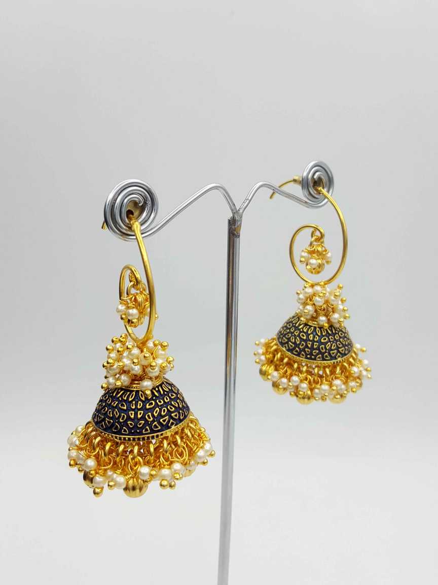 checkered_polki-earring-ERCK19062BLHG