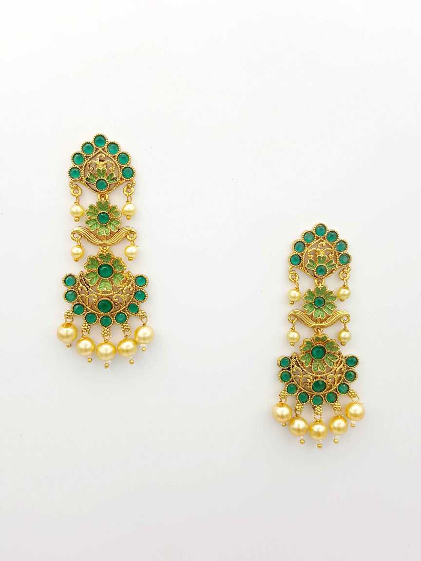 EARRING in CHECKERED POLKI Style | Design - 19276