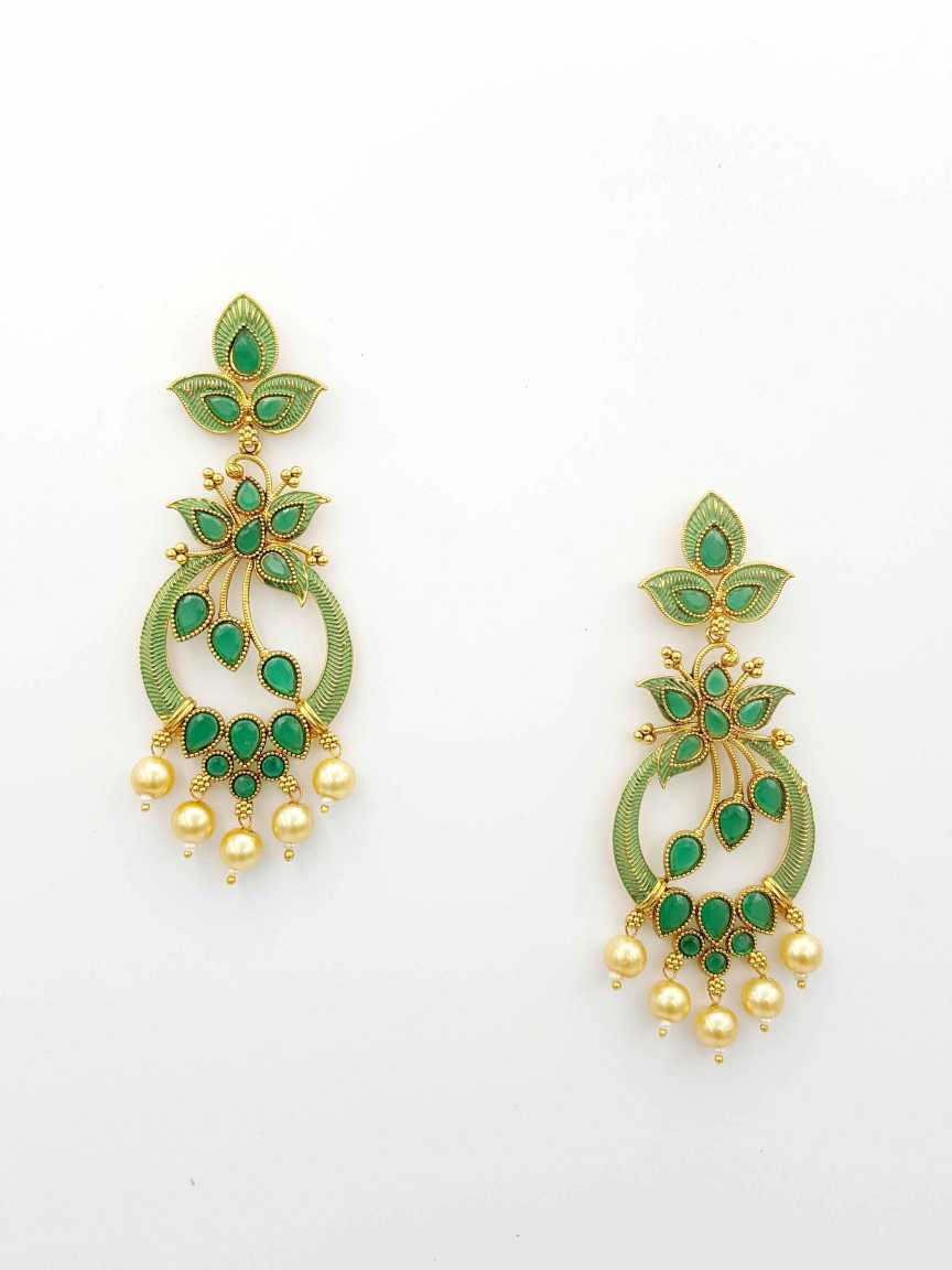 EARRING in CHECKERED POLKI Style | Design - 19300