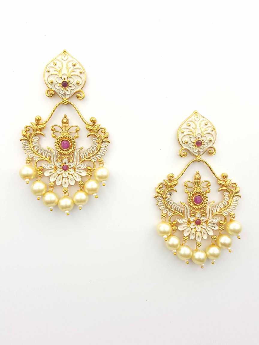 checkered_polki-earring-ERCK19607WHHG