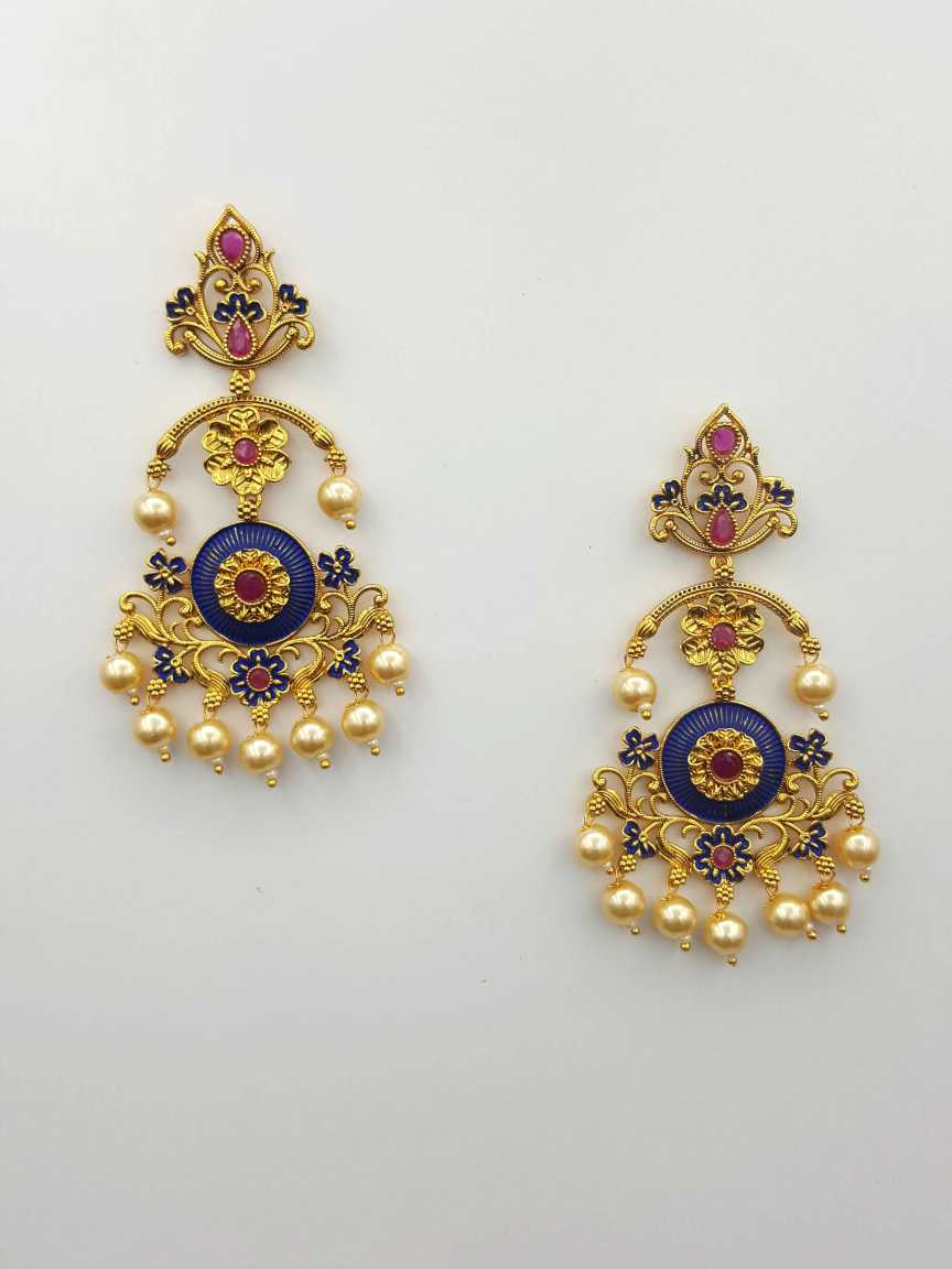 checkered_polki-earring-ERCK19705BLHG