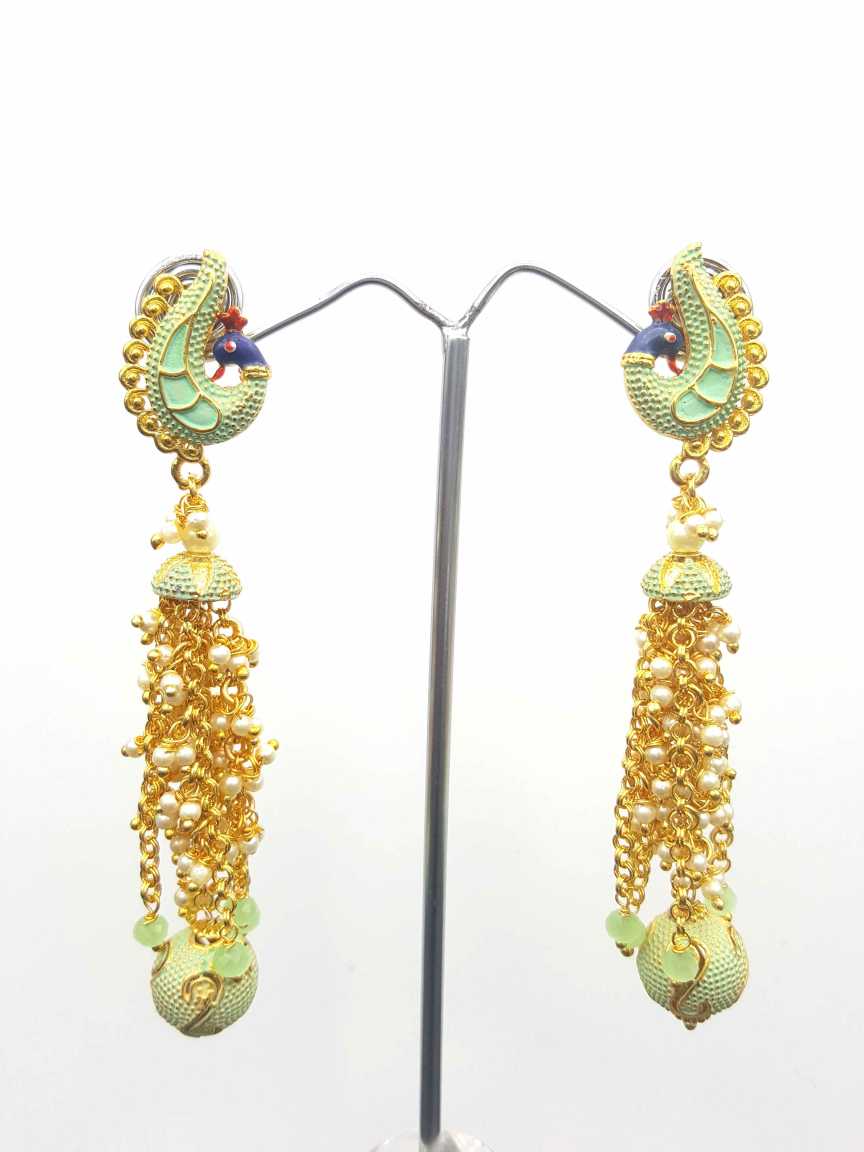 EARRING in CHECKERED POLKI Style | Design - 19731