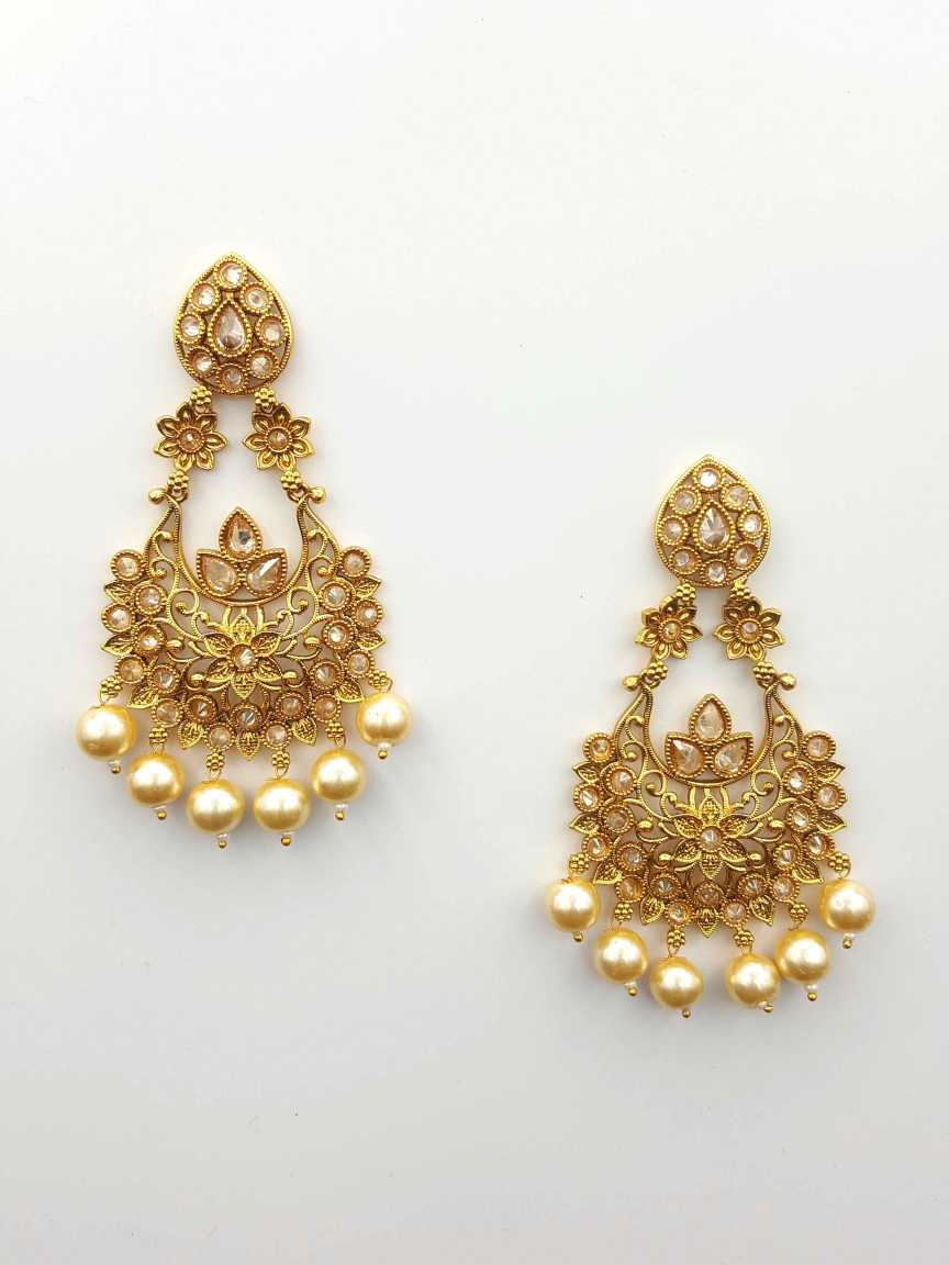 EARRING in CHECKERED POLKI Style | Design - 19751