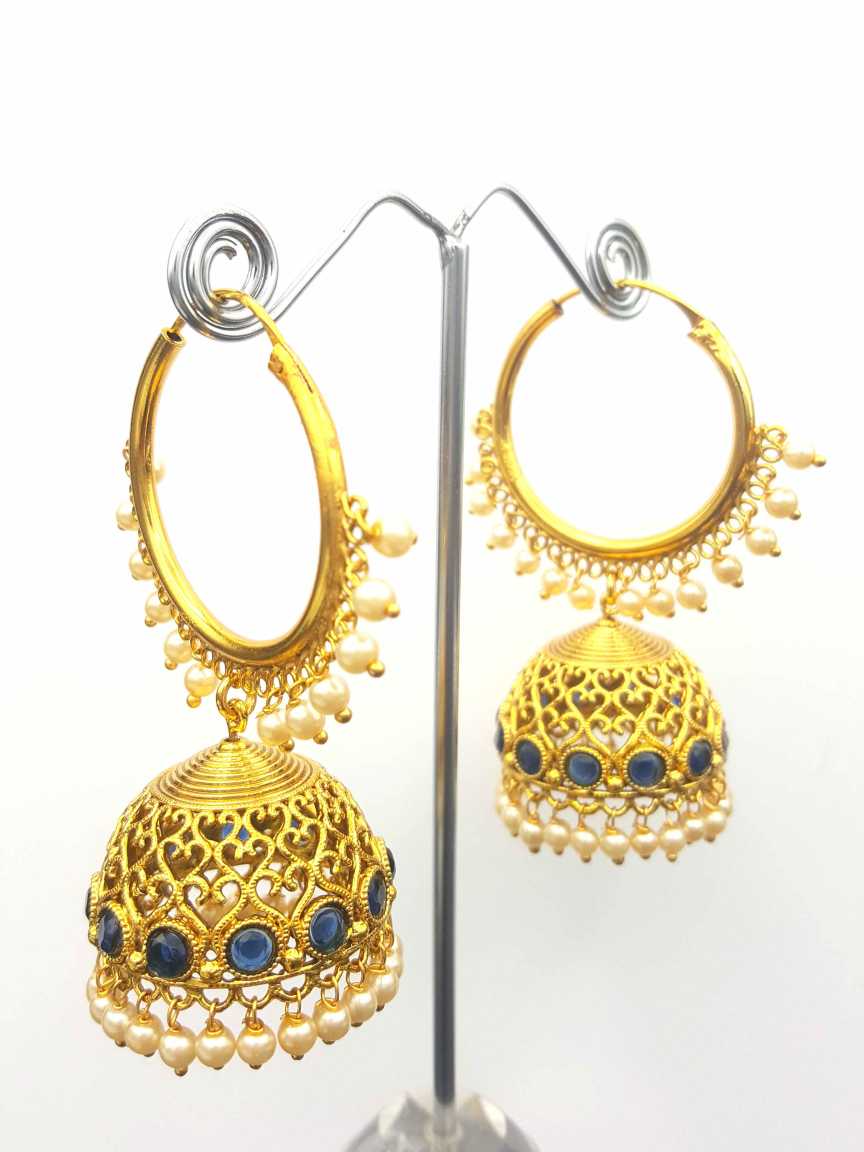EARRING in CHECKERED POLKI Style | Design - 19760