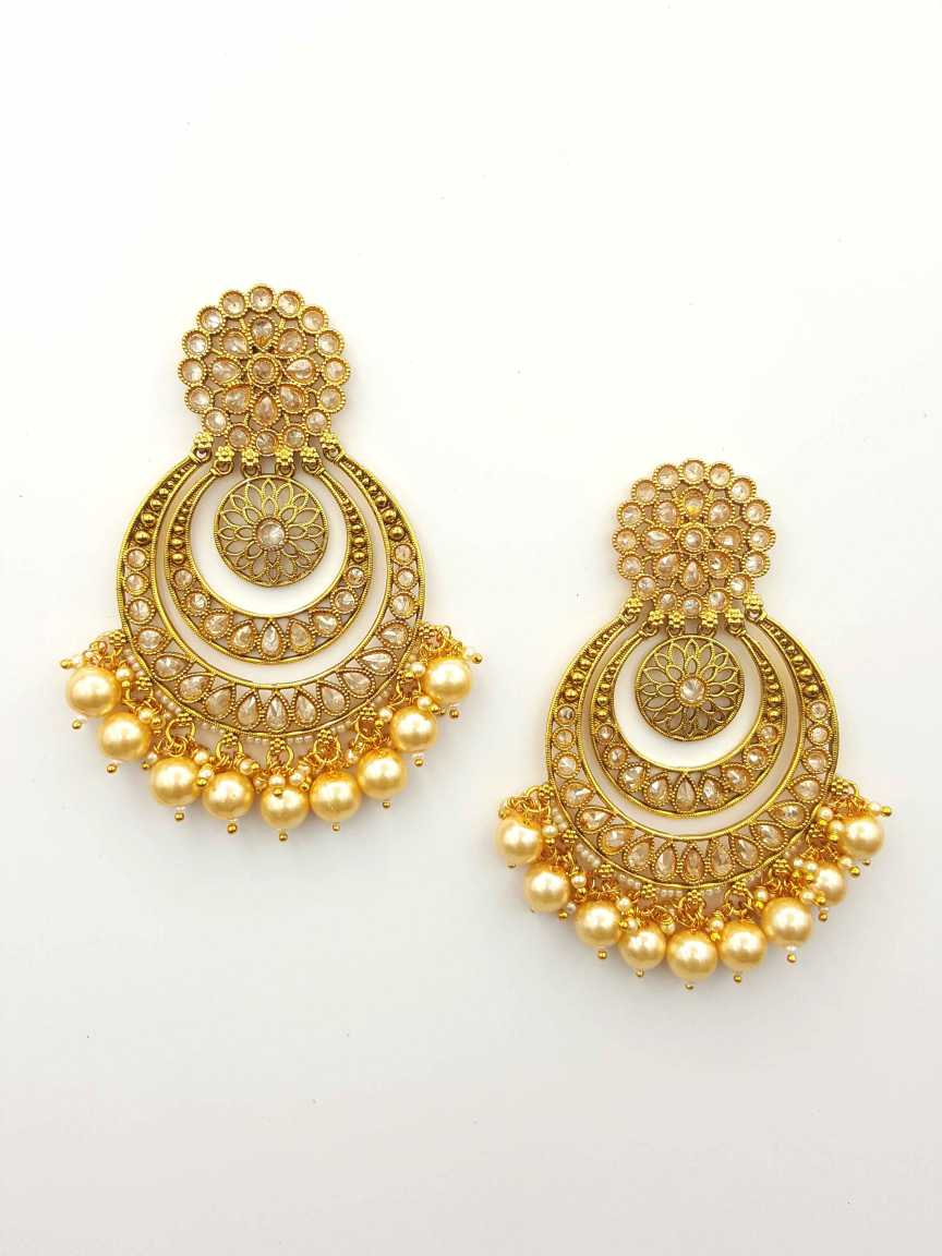 EARRING in CHECKERED POLKI Style | Design - 19891