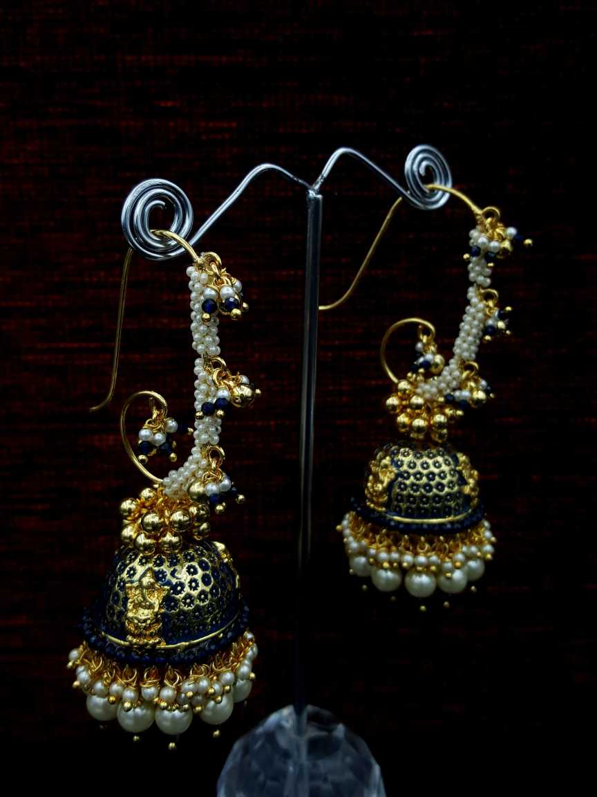 checkered_polki-earring-ERCK19981BLHG