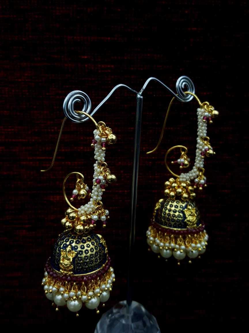 EARRING in CHECKERED POLKI Style | Design - 19981