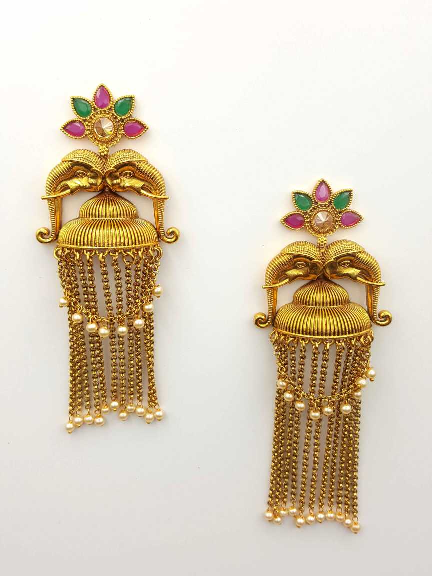 EARRING in CHECKERED POLKI Style | Design - 19990