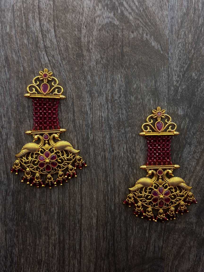 checkered_polki-earring-ERCK20422RBHG