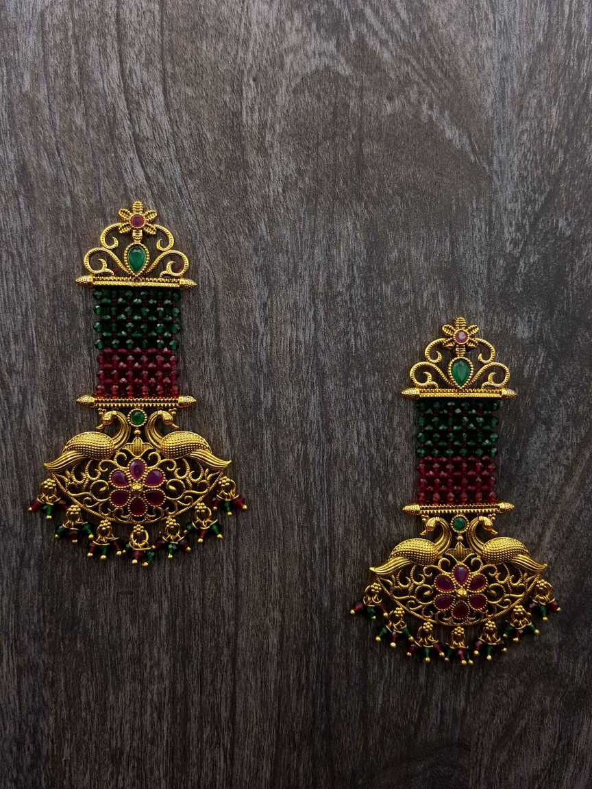 checkered_polki-earring-ERCK20422REHG