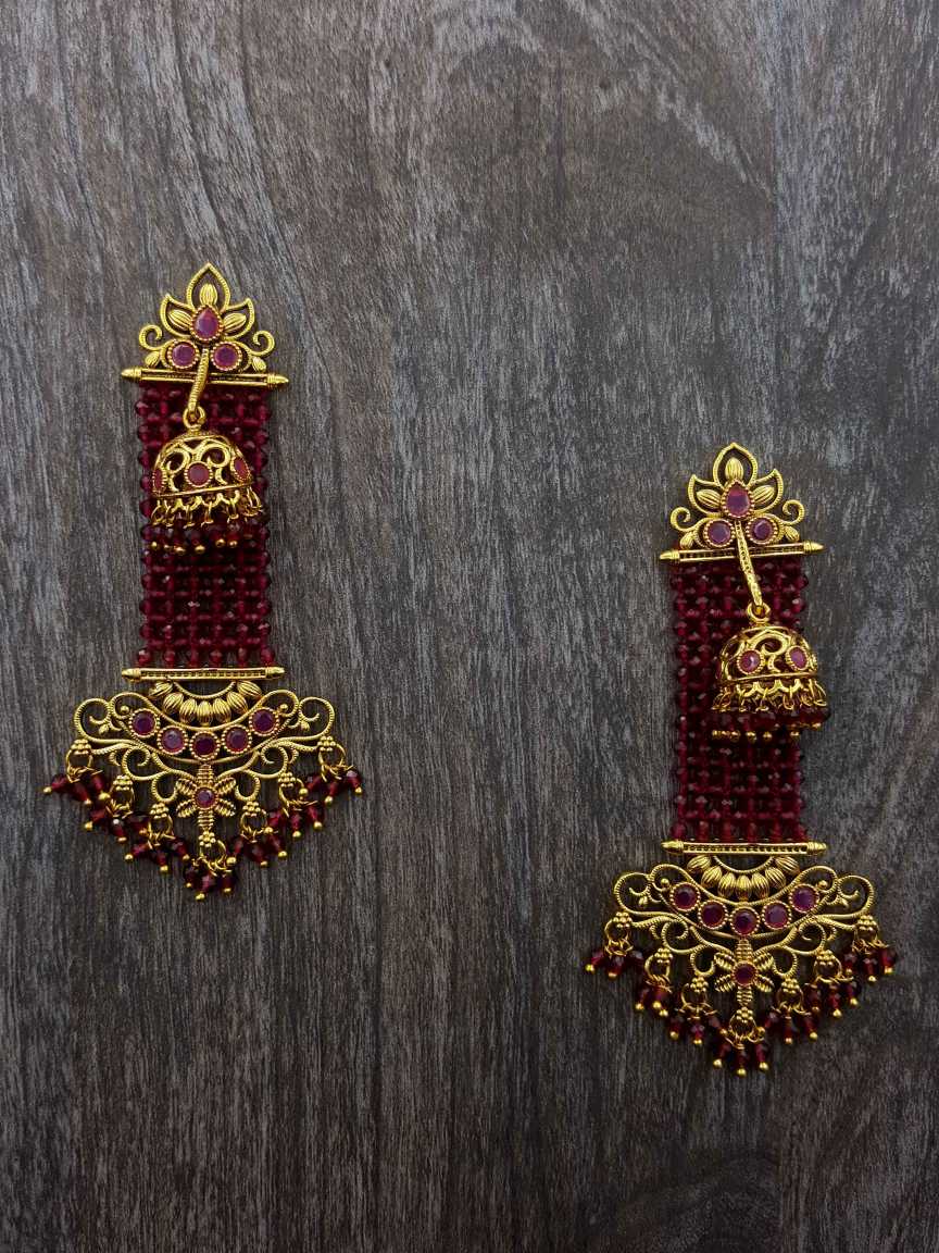 checkered_polki-earring-ERCK20452RNHG