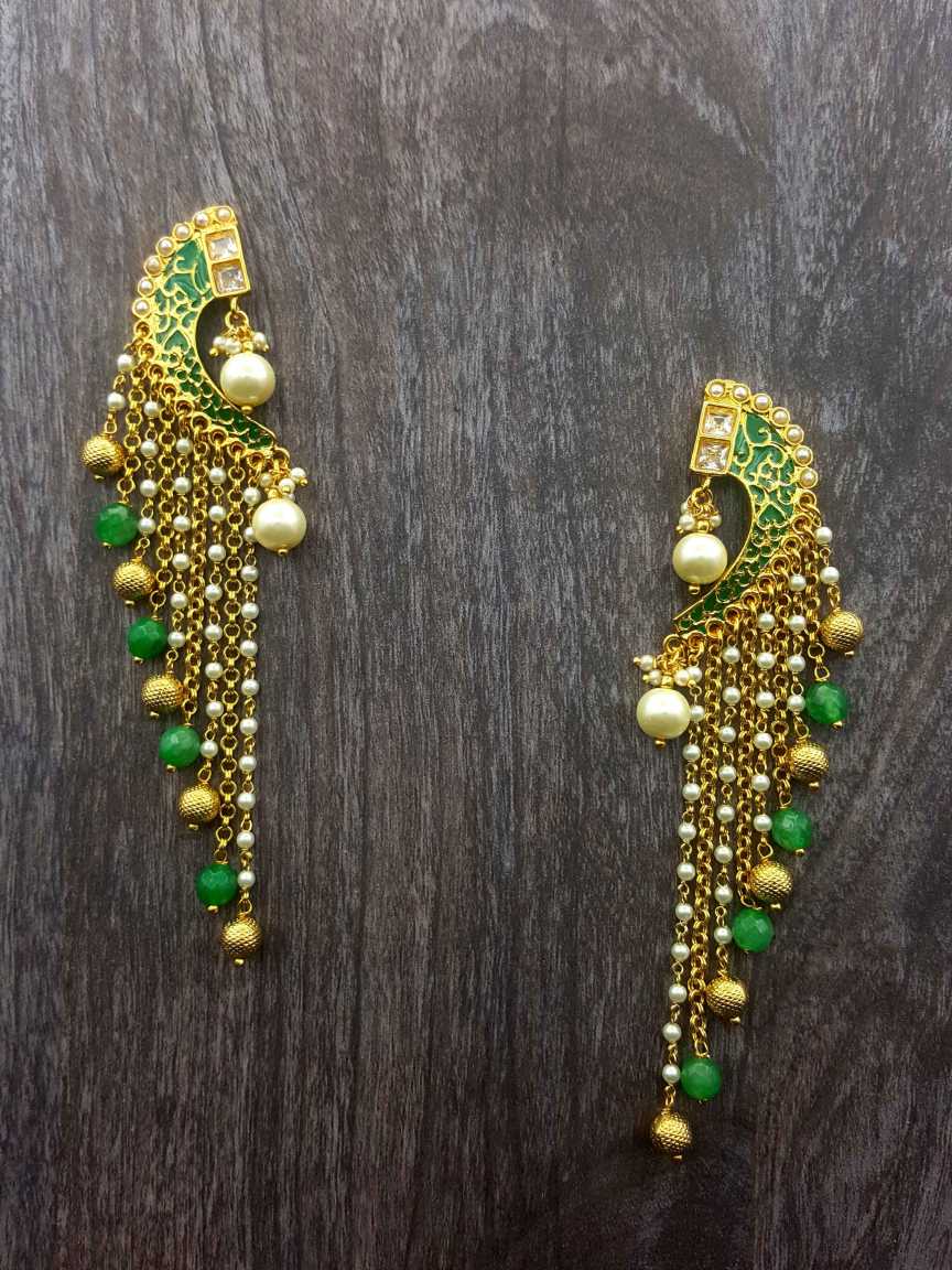 EARRING in CHECKERED POLKI Style | Design - 20888
