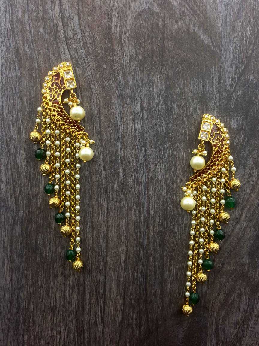 checkered_polki-earring-ERCK20888REHG