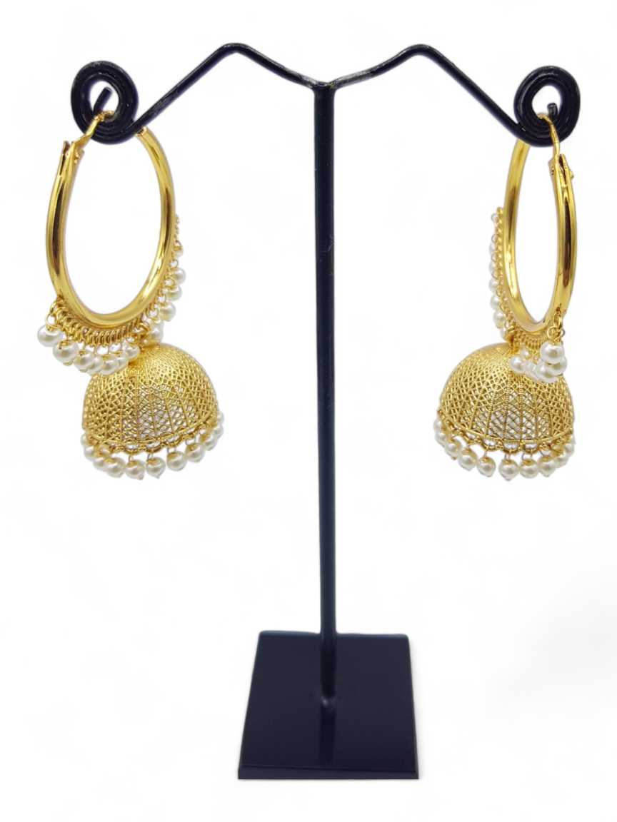 EARRING IN CHECKERED POLKI STYLE | DESIGN - 23118