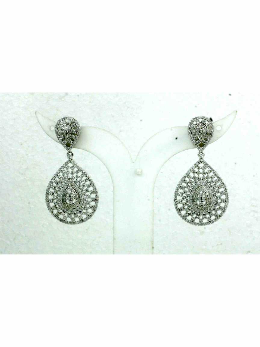 EARRING in CZ AD AMERICAN DIAMOND Style | Design - 12887