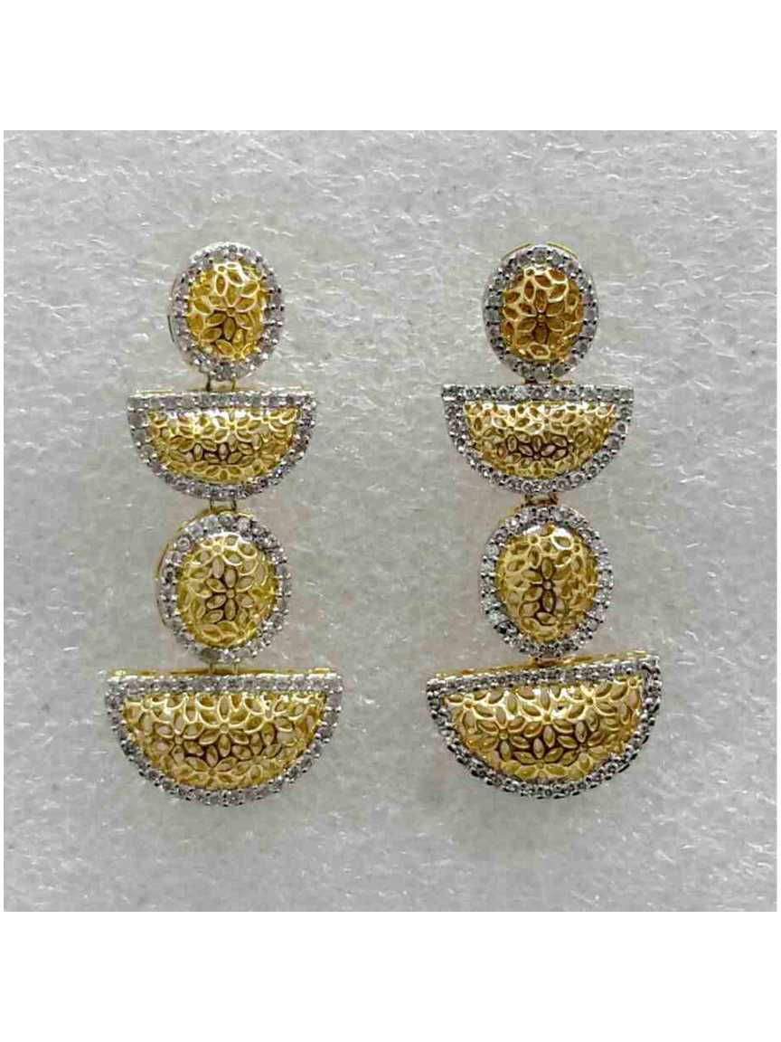 EARRING in CZ AD AMERICAN DIAMOND Style | Design - 14447