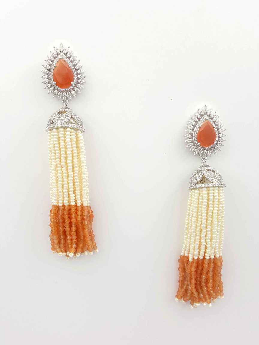 EARRING in CZ AD AMERICAN DIAMOND Style | Design - 17561