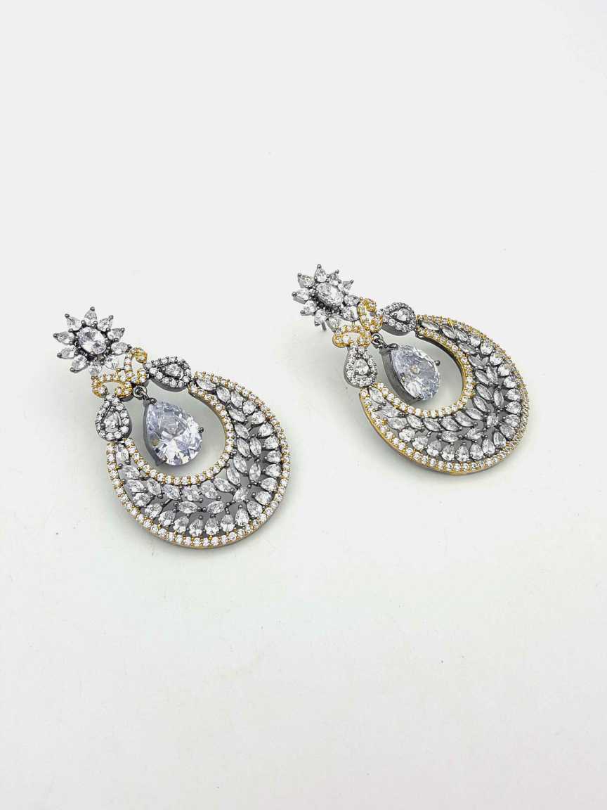 EARRING in CZ AD AMERICAN DIAMOND Style | Design - 18420