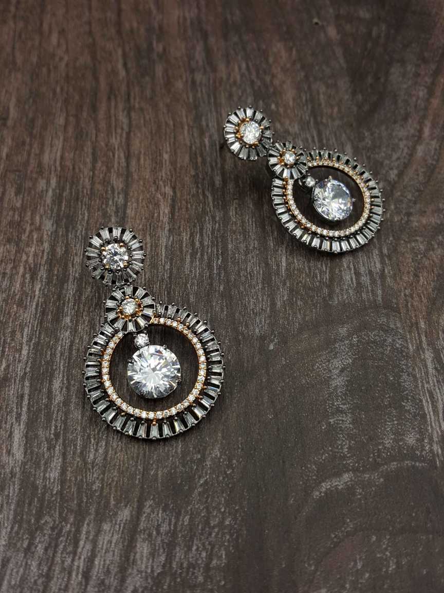 EARRING in CZ AD AMERICAN DIAMOND Style | Design - 20395