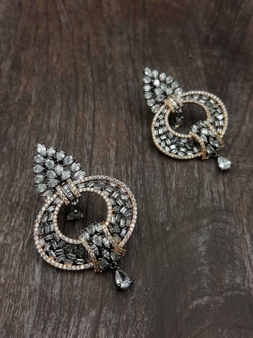 EARRING in CZ AD AMERICAN DIAMOND Style | Design - 20406