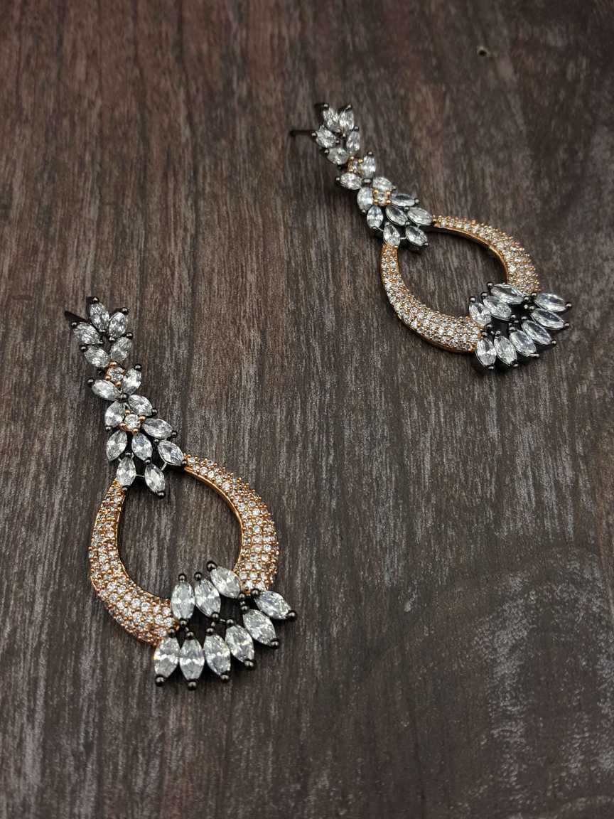 EARRING in CZ AD AMERICAN DIAMOND Style | Design - 20410