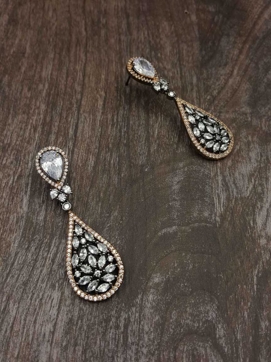 EARRING in CZ AD AMERICAN DIAMOND Style | Design - 20411