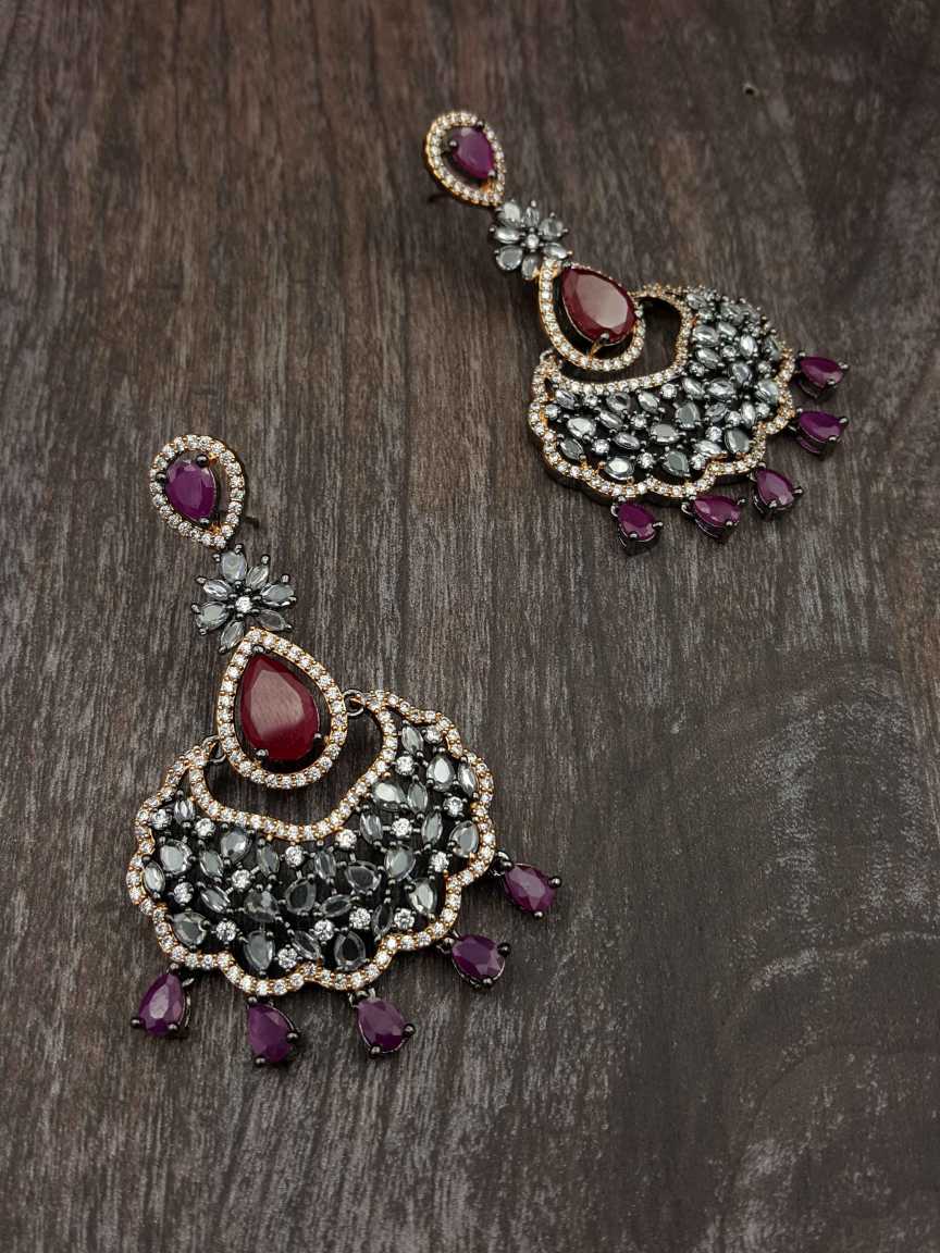 EARRING in CZ AD AMERICAN DIAMOND Style | Design - 20433