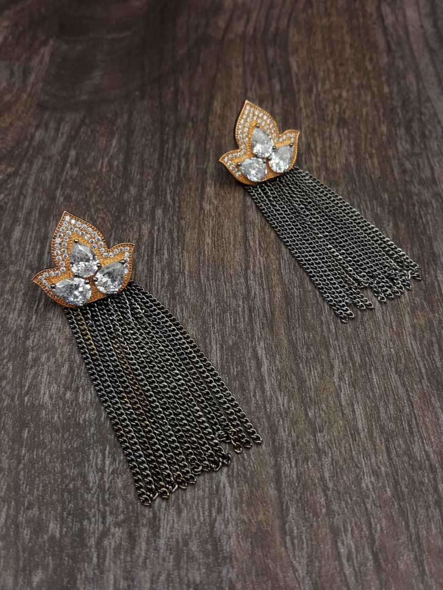 EARRING in CZ AD AMERICAN DIAMOND Style | Design - 20435