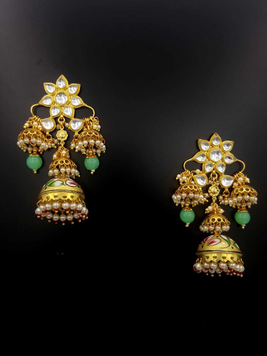 EARRING in JADAU KUNDAN Style | Design - 19277