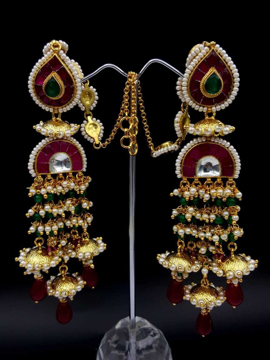 EARRING in JADAU KUNDAN Style | Design - 19757