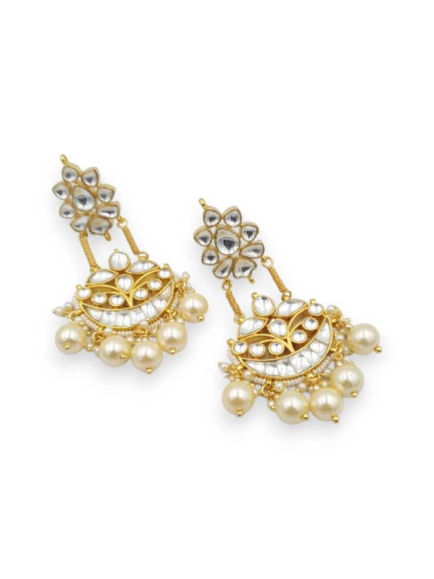 EARRING IN JADAU KUNDAN STYLE | DESIGN - 23090
