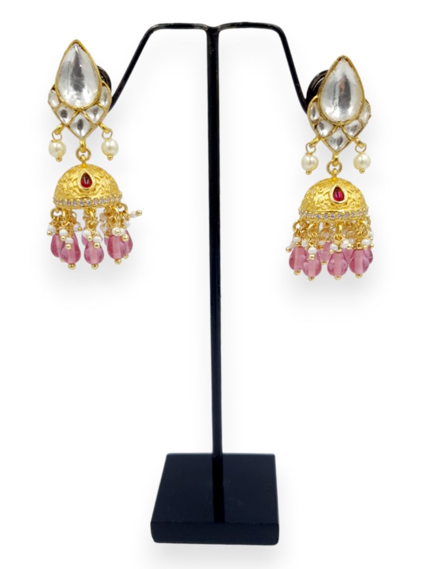 EARRING IN JADAU KUNDAN STYLE | DESIGN - 23207