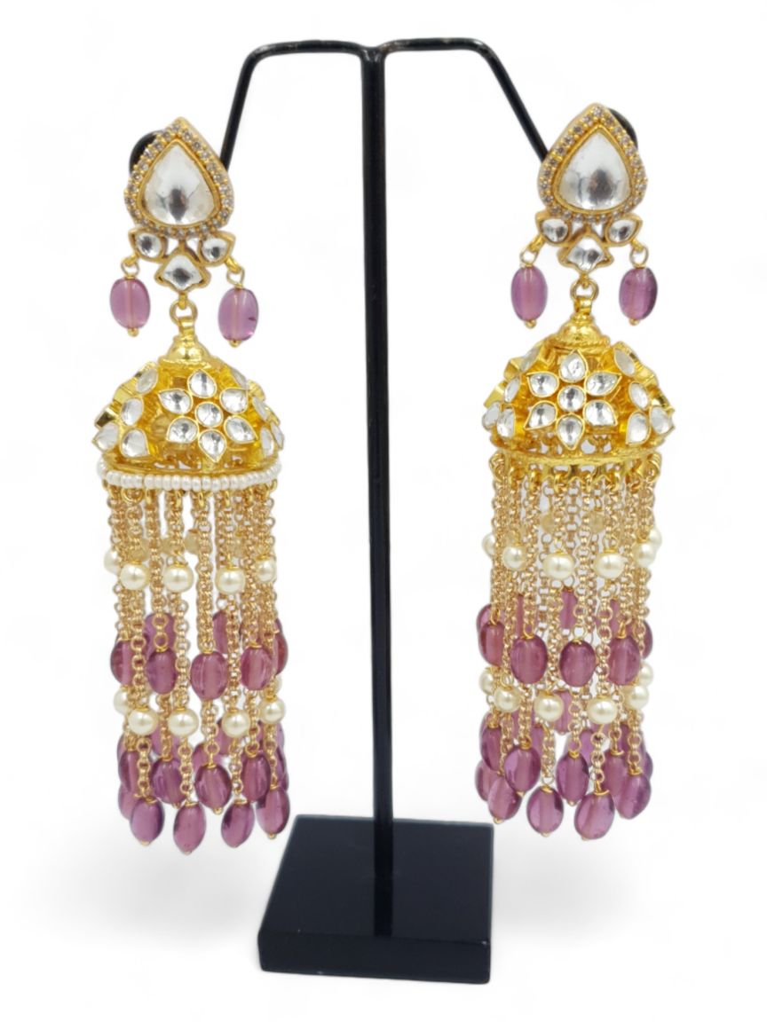 EARRING IN JADAU KUNDAN STYLE | DESIGN - 23212