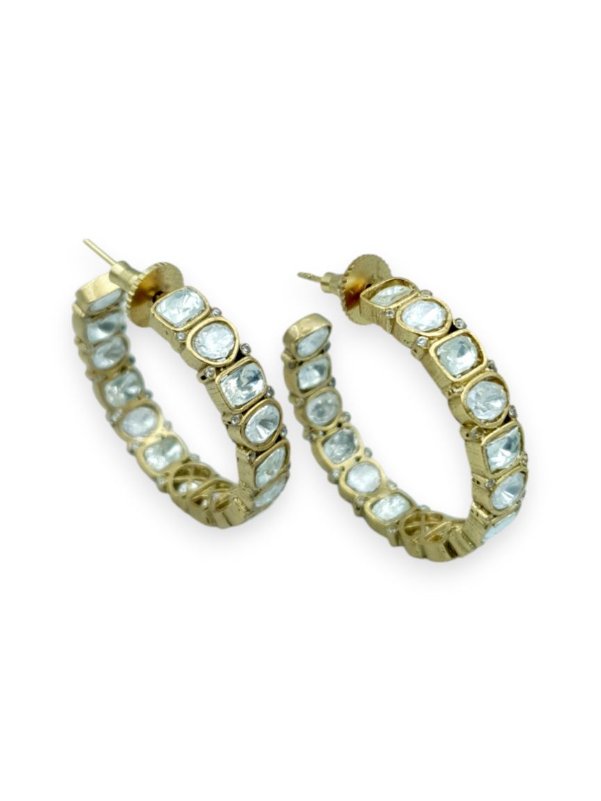 EARRING IN JADAU KUNDAN STYLE | DESIGN - 23824